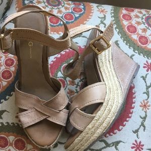 BCBG Strappy Espadrille Wedge